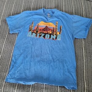 Men's Blue State of Arizona Graphic T-Shirt Unisex - Size Adult Medium